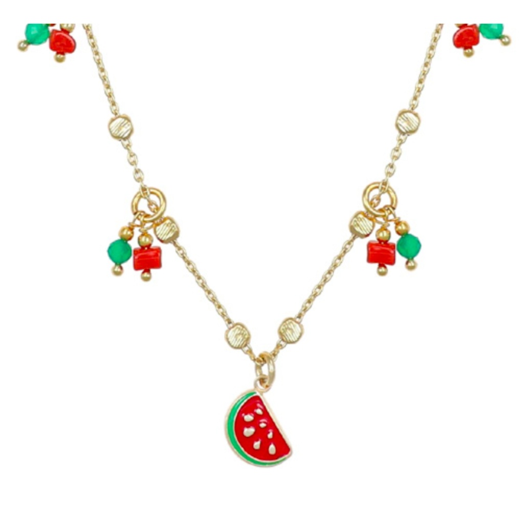 [CARP1018GRE] Collana argento charm anguria Nivy CARP1018GRE