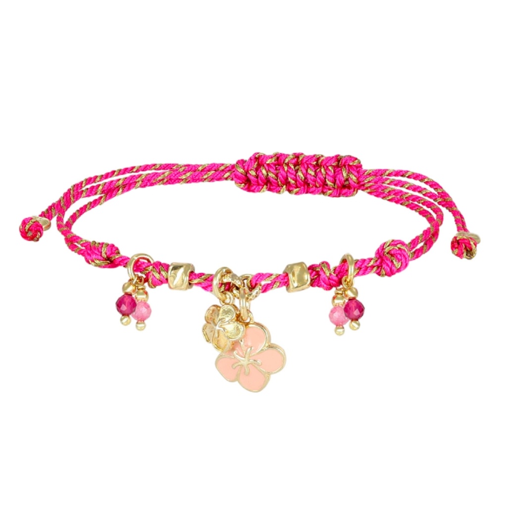 [BARP0652GP] Bracciale argento charm fiore Nivy BARP0652GP