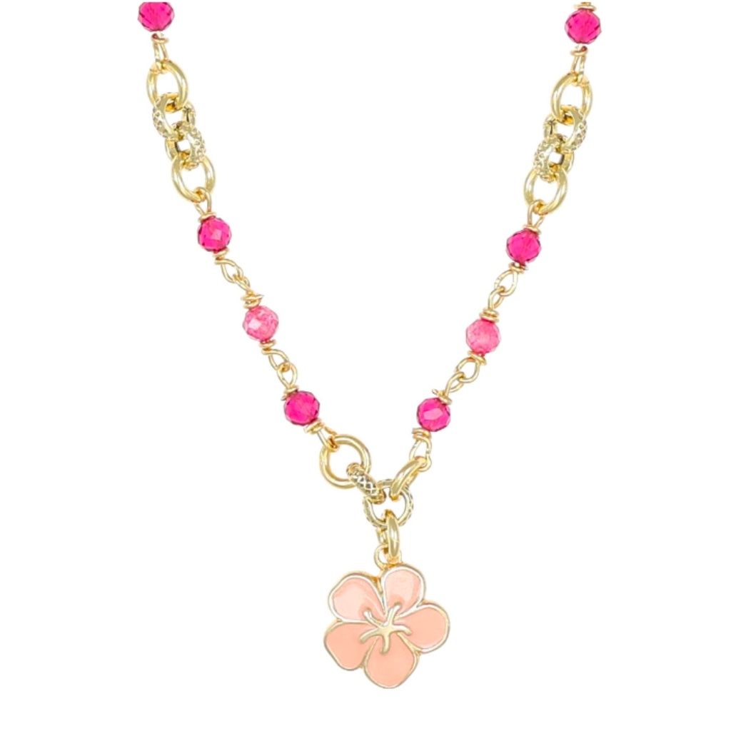 [CARP1024GP] Collana argento charm fiore Nivy CARP1024GP