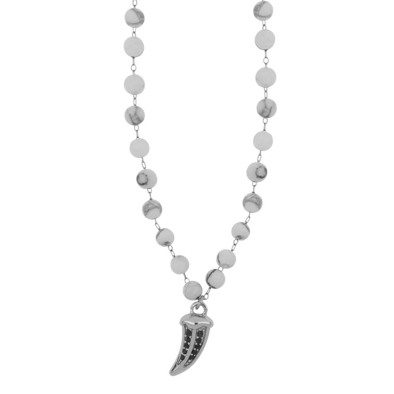 [PACM0158#W] Collana con zanna uomo acciaio Talon Goyate