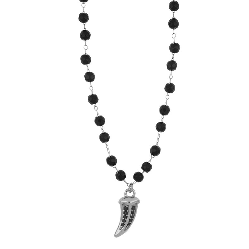 [PACM0158#B] Collana con zanna uomo acciaio Talon Goyate
