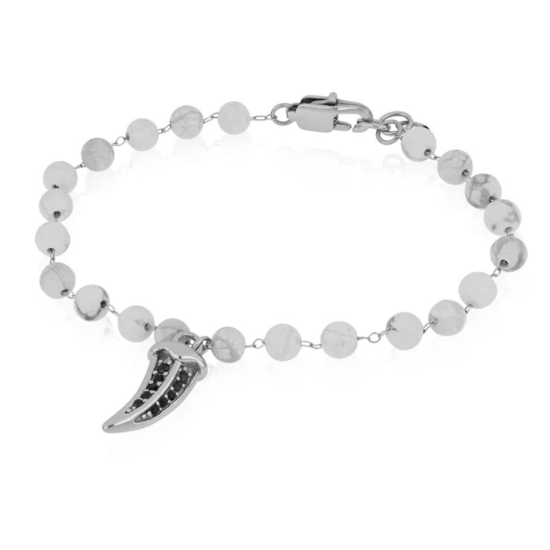 [BACM0868#W] Bracciale uomo acciaio con zanna Talon Goyate