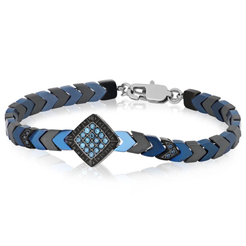 [BACM0798#DB] Bracciale uomo acciaio Aukai Goyate