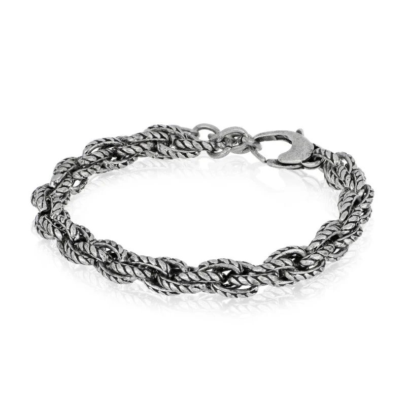 [BACM0573#B] Bracciale uomo acciaio Laku Goyate