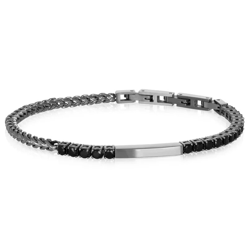 [BACM0893#SB] Bracciale uomo acciaio tennis Orion Goyate