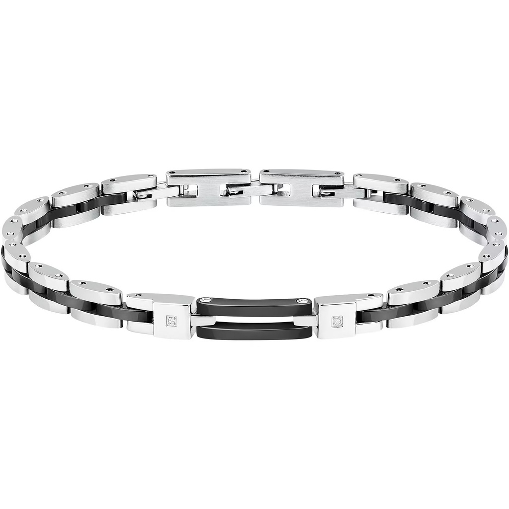 [SAFR46] Bracciale Sector uomo CERAMIC con diamanti SAFR46