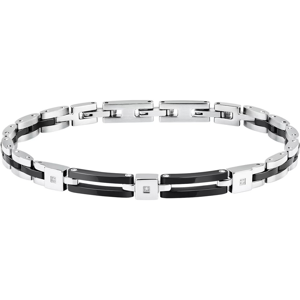 [SAFR44] Bracciale Sector uomo CERAMIC con diamanti SAFR44