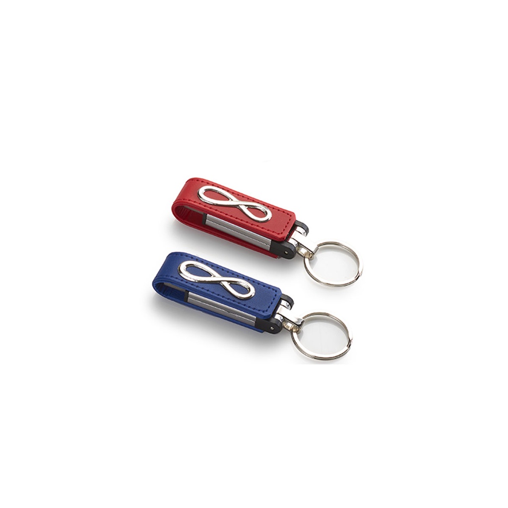 acca castellani portachiavi pelle blu infinito in argento con penna usb 16 gb 136 inf