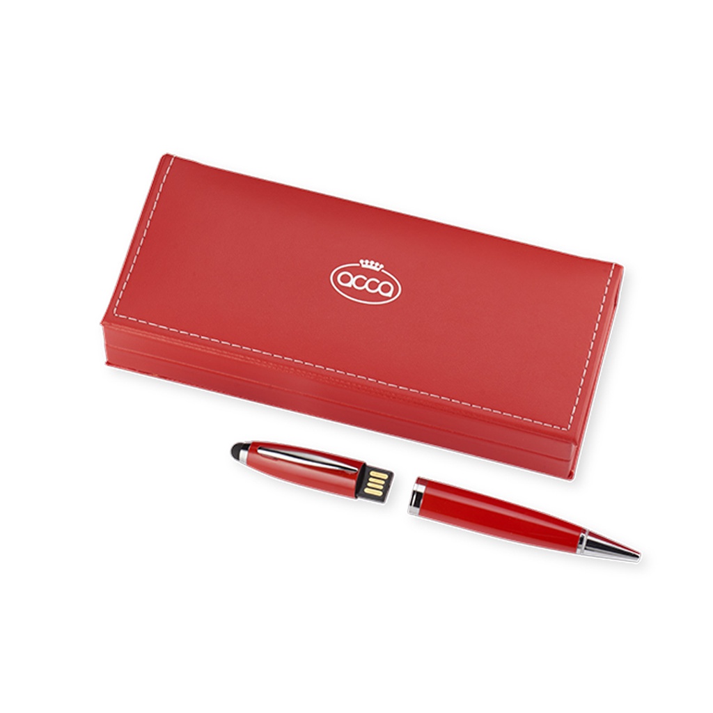 [pennausbrossa] Penna Acca castellani con penna usb 16gb (Rossa)