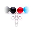 bracciale uomo donna argento pietre naturali agios gioielli made in italy croce zirconi bianchi