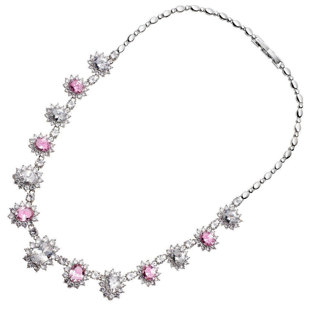 [500780C] Collana donna Ottaviani zirconia bianchi e rosa 500780C