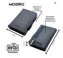 portafoglio moero saffiano blue navy zip 4.0 max protezione rfid 2