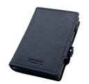 [safblublack] Portafoglio MOERO saffiano blue navy zip 4.0 (Black)