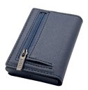 portafoglio moero pro saffiano zip vera pelle blue navy protezione rfid 2