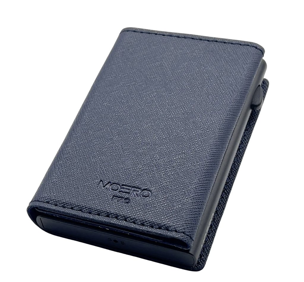 Portafoglio MOERO PRO 4.0 saffiano blue navy zip