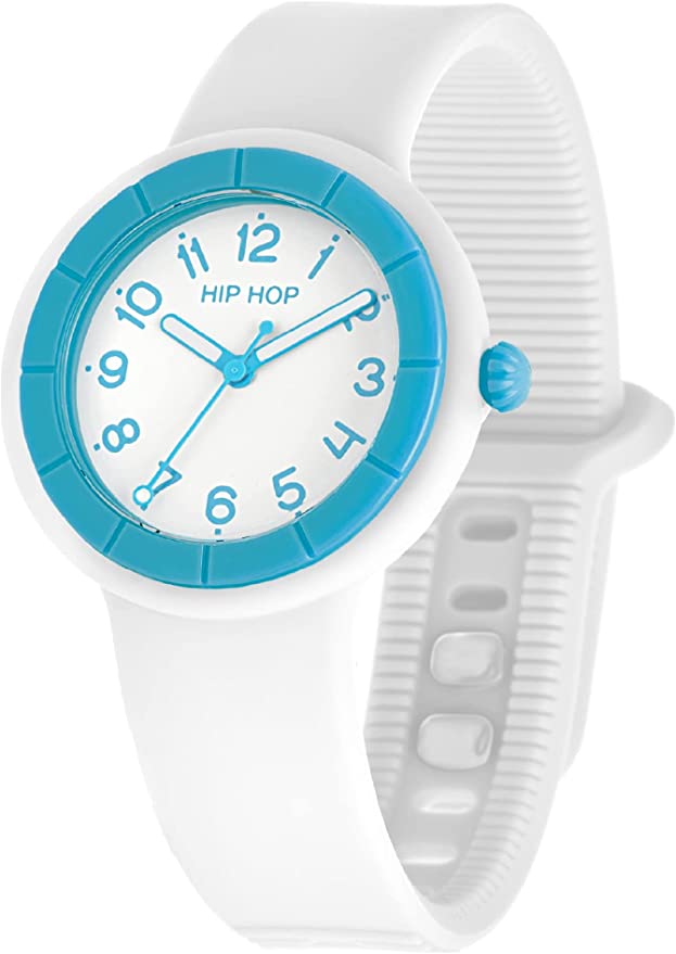 Orologio unisex Hip Hop Hero.Dot neon blue cinturino bianco HWU1133