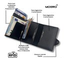 portafoglio moero pro carbon black zip vera pelle protezione rfid 4