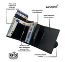 portafoglio moero saffiano black zip 4.0 MAX protezione rfid 3