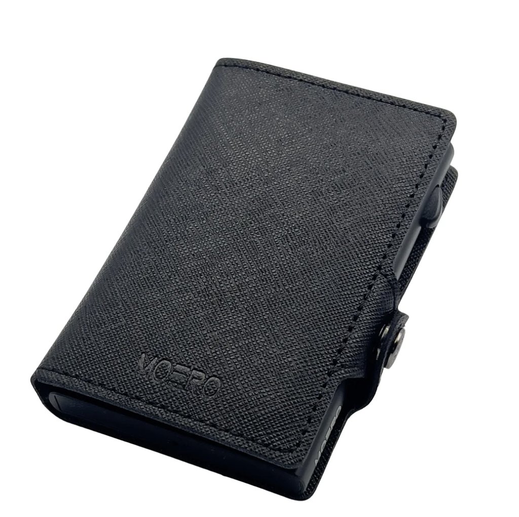 Portafoglio MOERO saffiano black zip 4.0