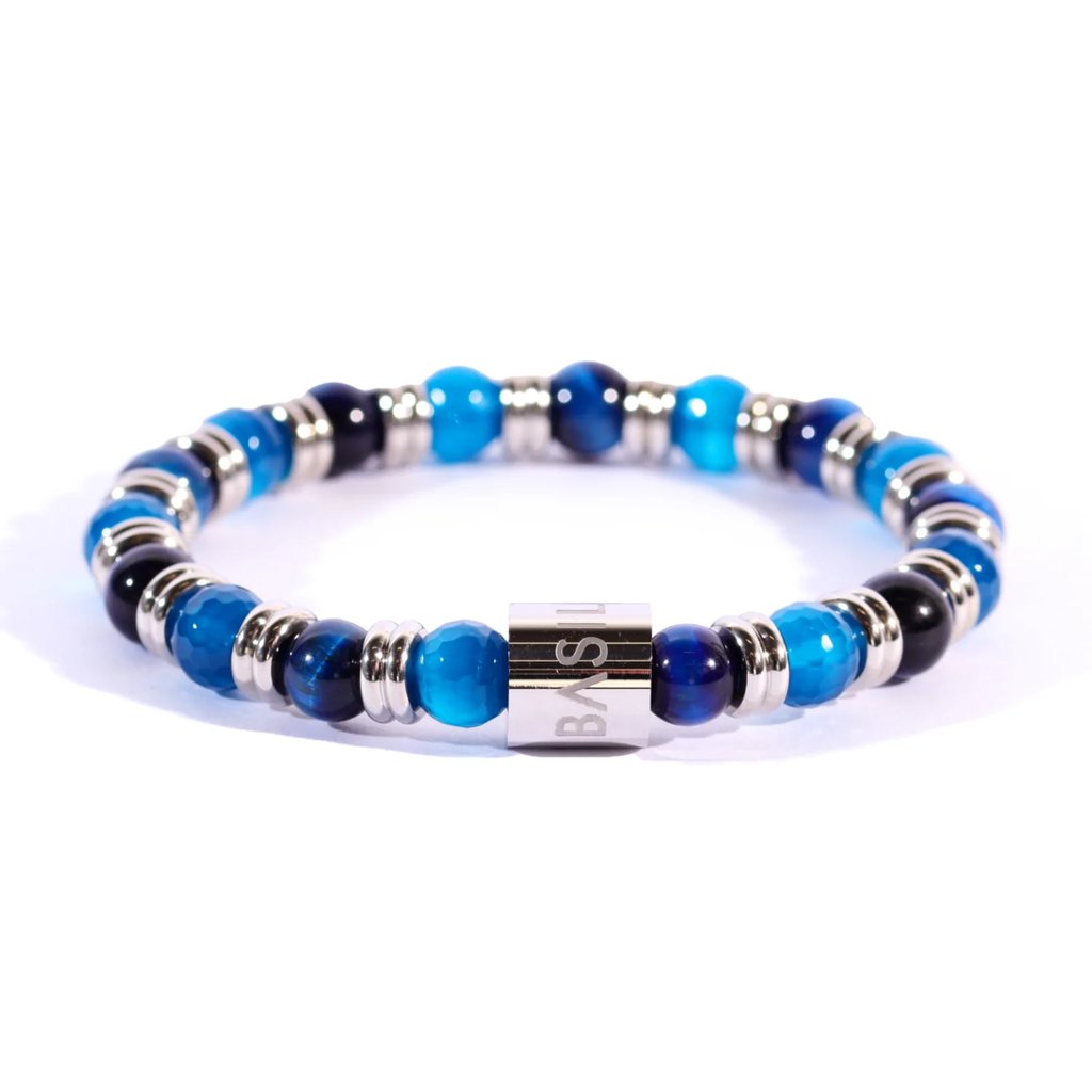 [IBNUITBLEUE] Bracciale in pietra by Ivan Basile ETNICA - "NUIT BLEUE"