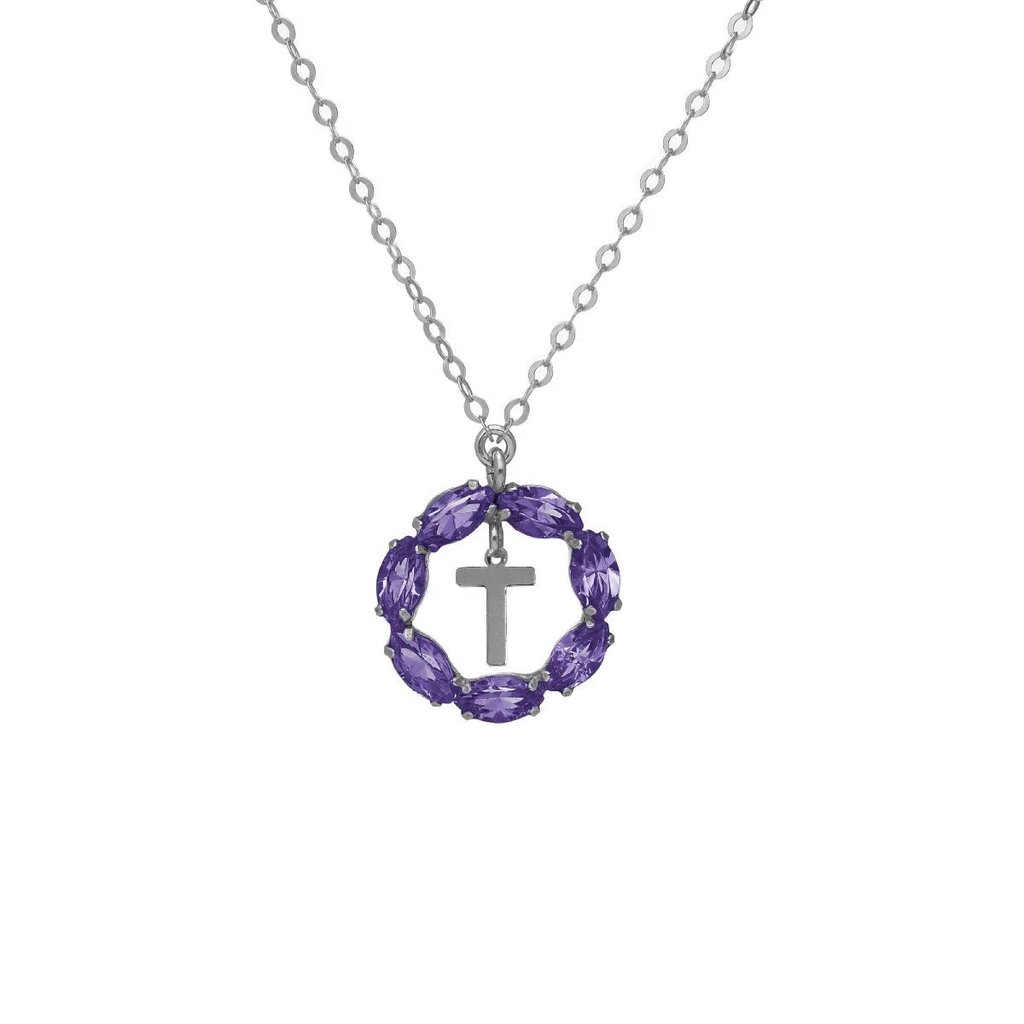 [A4229-THG] Collana in argento lettera T Victoria Cruz