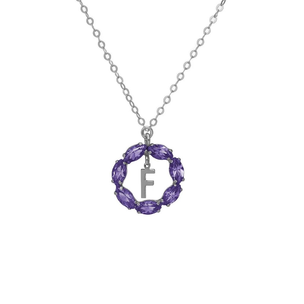 [A4229-FHG] Collana in argento lettera F Victoria Cruz