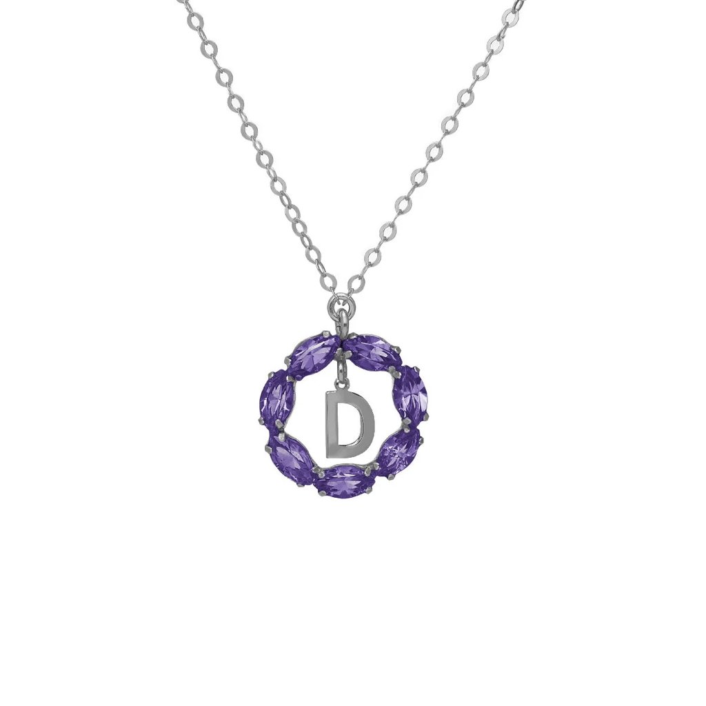 [A4229-DHG] Collana in argento lettera D Victoria Cruz