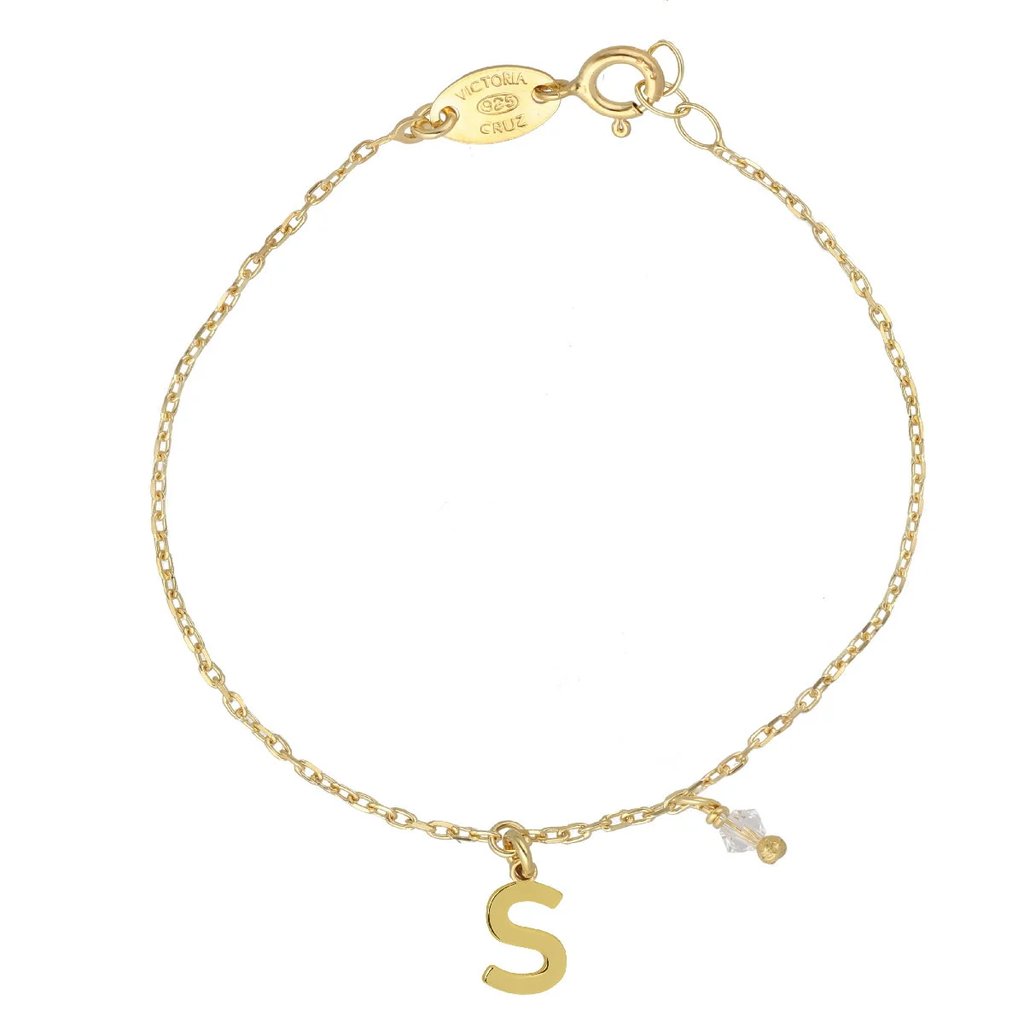 [A4232-SDP] Bracciale in argento lettera S Victoria Cruz