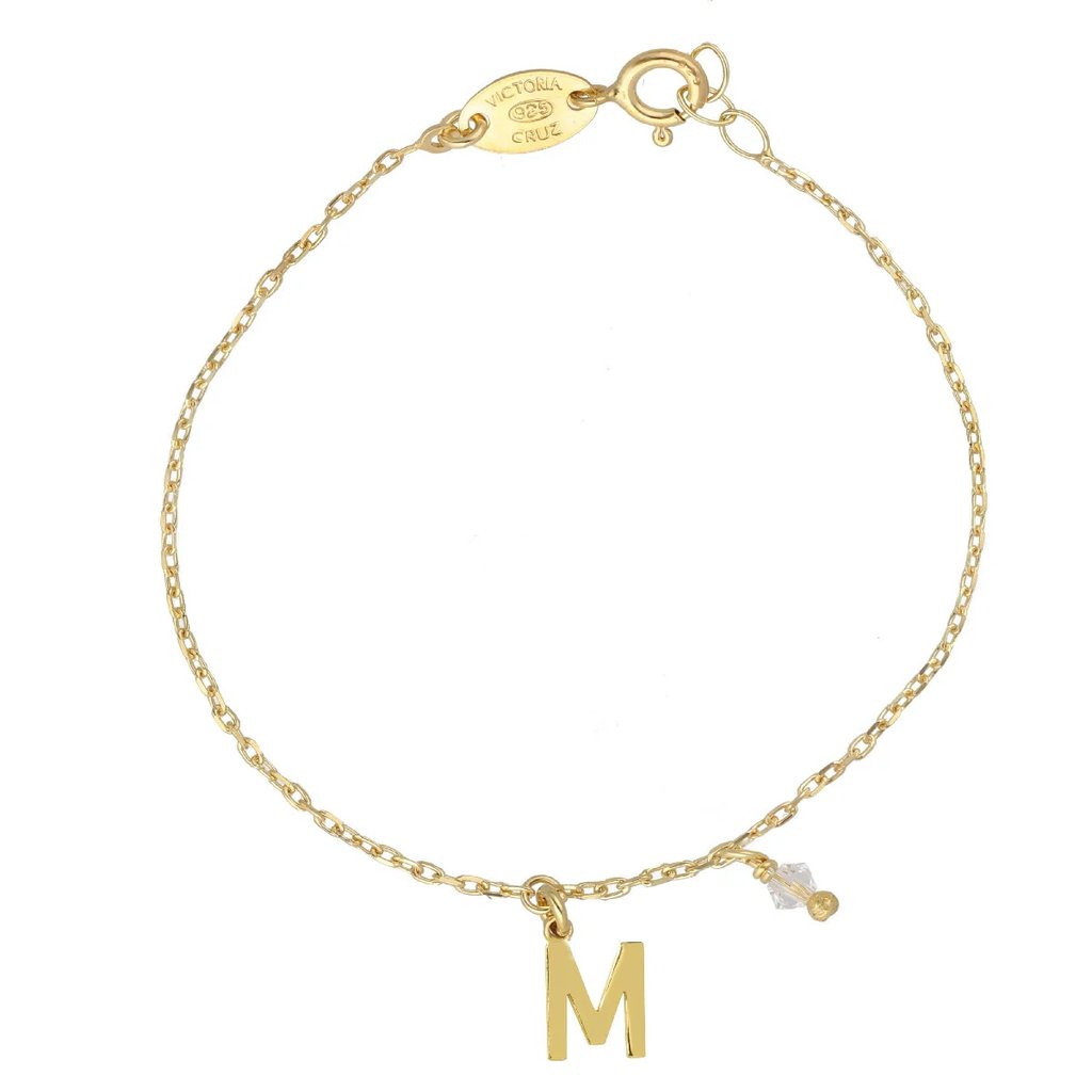 [A4232-MDP] Bracciale in argento lettera M Victoria Cruz