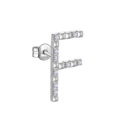 [RZCU32] Mono orecchino donna argento lettera F Rosato Gioielli RZCU32