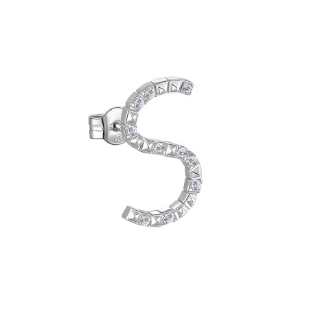 [RZCU45] Mono orecchino donna argento lettera S Rosato Gioielli RZCU45