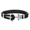 Bracciale PHREP Paul hewitt unisex pelle nera XXXL