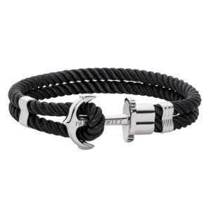 Bracciale PHREP Paul hewitt unisex pelle nera XXXL