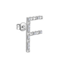 Mono orecchino donna argento lettera F Rosato Gioielli RZCU32