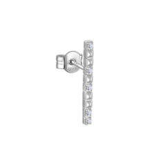 Mono orecchino donna argento lettera I Rosato Gioielli RZCU35