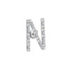 Mono orecchino donna argento lettera N Rosato Gioielli RZCU40