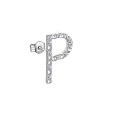 Mono orecchino donna argento lettera P Rosato Gioielli RZCU42