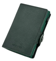Portafoglio MOERO saffiano green forest zip 4.0