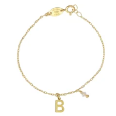 Bracciale in argento lettera B Victoria Cruz