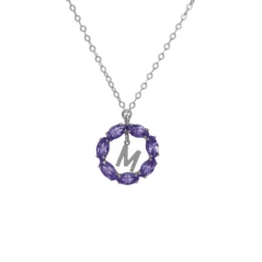 Collana in argento lettera M Victoria Cruz