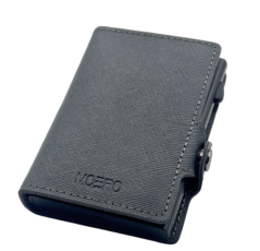 Portafoglio MOERO saffiano grey zip 4.0