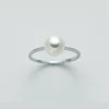 Anello oro bianco e perla Miluna Pli1591
