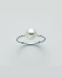 Anello oro bianco e perla Miluna Pli1591