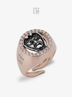 Anello fascione donna argento rosè Magna Grecia MGK4075V