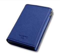 Portafoglio MOERO PRO 4.0 saffiano blue shock zip