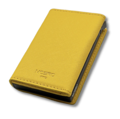 Portafoglio MOERO pro saffiano yellow zip