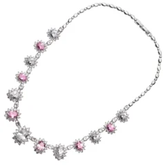 Collana donna Ottaviani zirconia bianchi e rosa 500780C