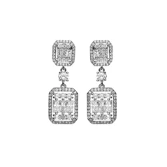 Orecchini donna Ottaviani zirconia bianchi 500698O