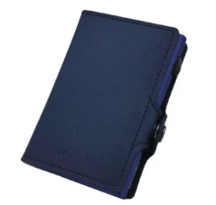 Portafoglio MOERO saffiano blue navy zip 4.0