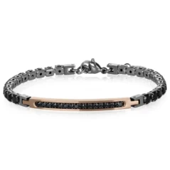 Bracciale tennis uomo acciaio Alaric Goyate